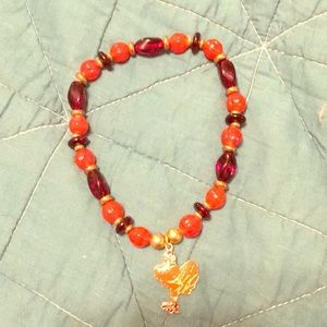 Virginia Tech VT Hokie Bird Anklet